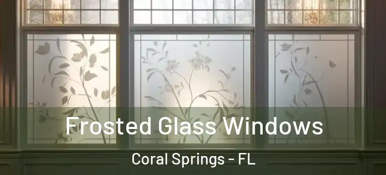  Frosted Glass Windows Coral Springs - FL