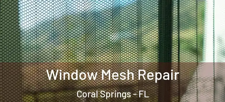  Window Mesh Repair Coral Springs - FL